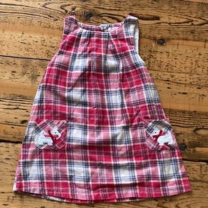 Confiture brand scottish dog holiday plaid boutique dress size 5 Y